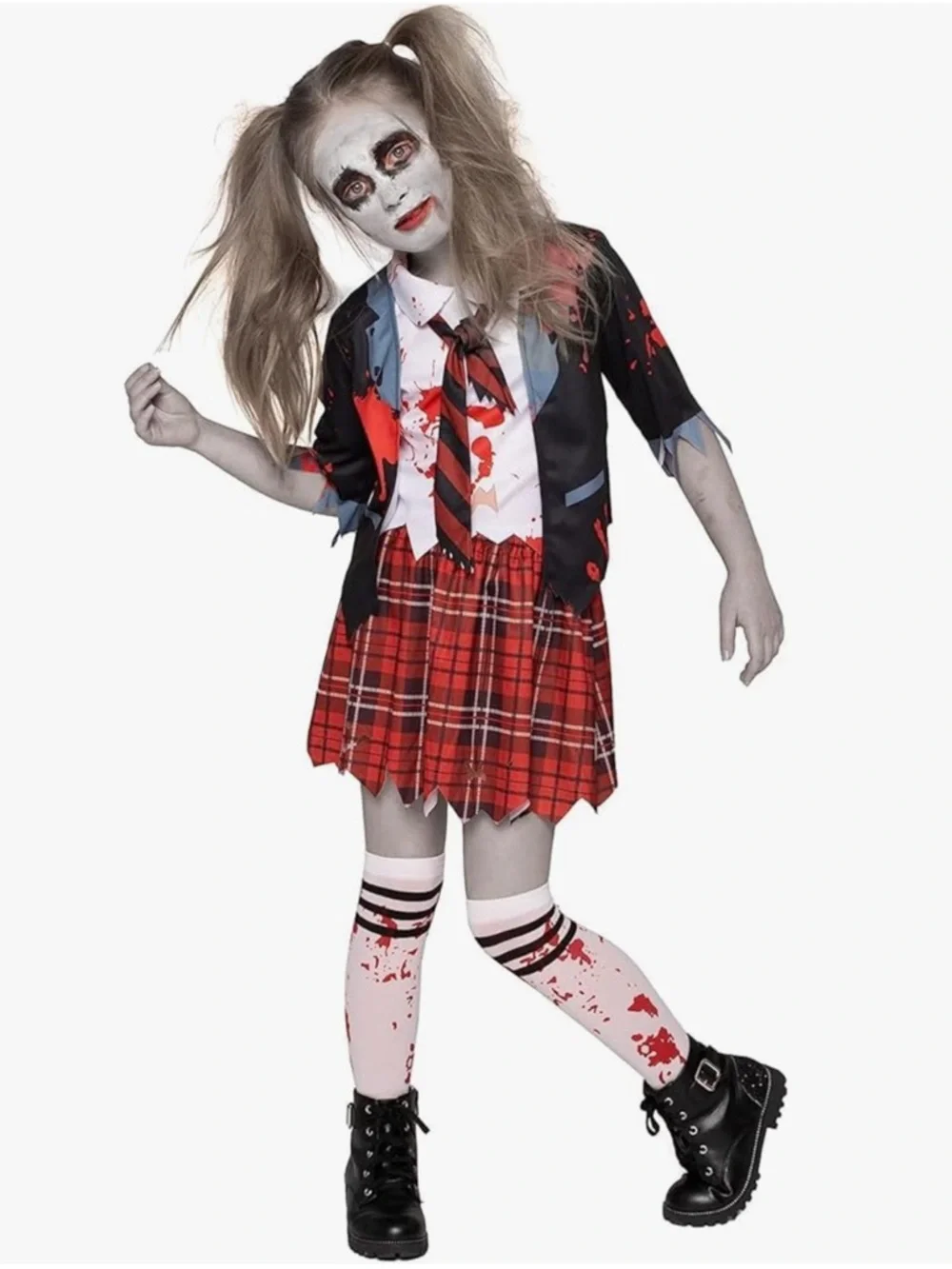 Spooktacular Creations Zombie Schoolgirl Costume Girl XL (12-14 YRS) Outfit Set
